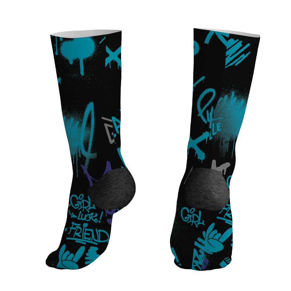 Aqua-8s-NastyJamz-Socks-Match-Graffiti-King-3D-All-Over-Print-Doodle-Style