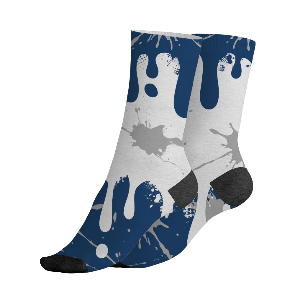 AJ 12 French Blue.NastyJamz Socks Match.Become Different 3D