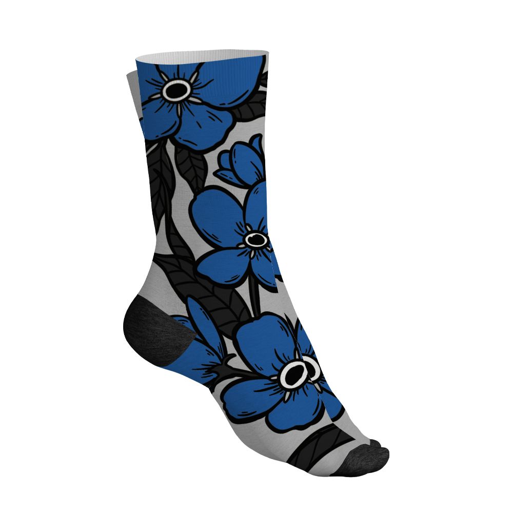 AM 95 Blue Spark NastyJamz Socks Match Forget Me Not All-Over Print Bloom