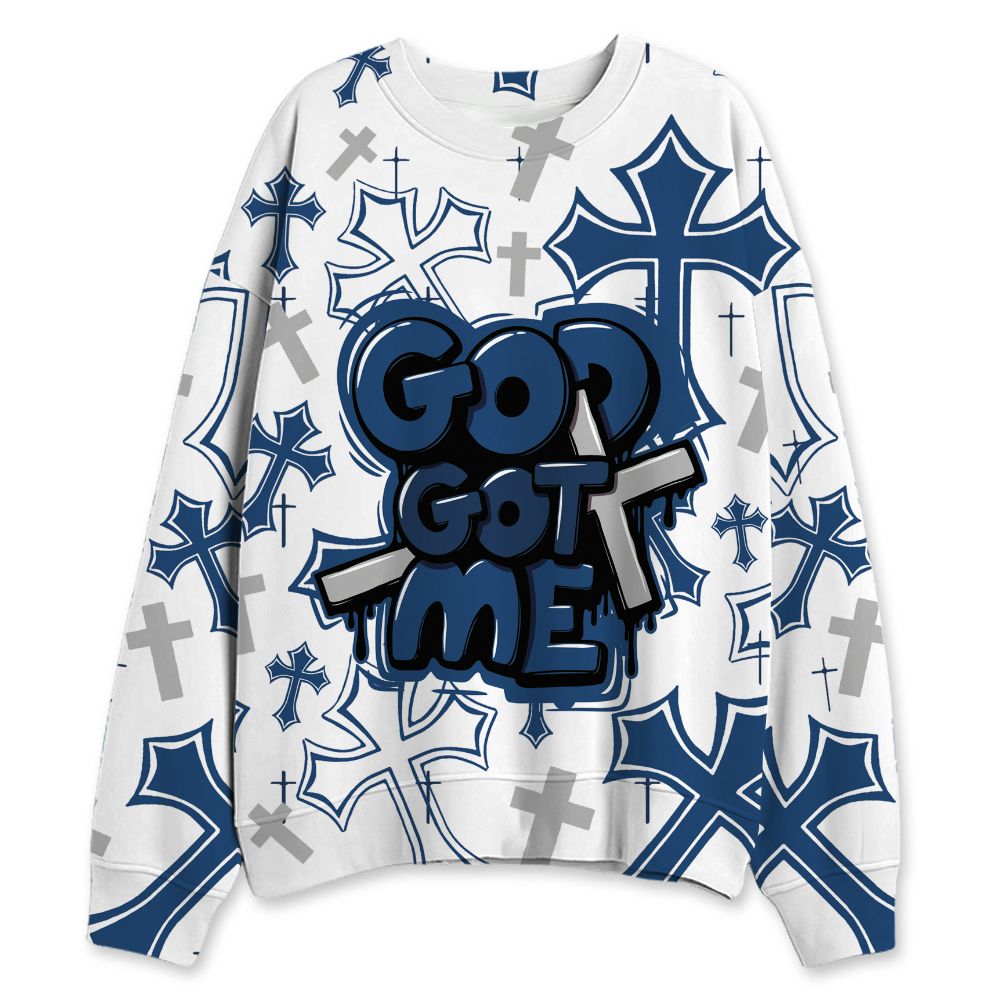 French-Blue-12s-NastyJamz-Sweatshirt-Match-God-Got-Me-All-Over-Print