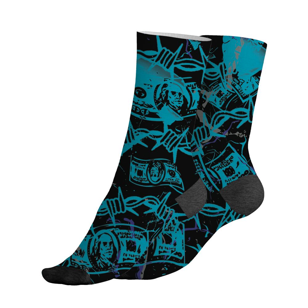 Aqua-8s-NastyJamz-Socks-Match-Tough-People-Never-Fall-3D-All-Over-Print