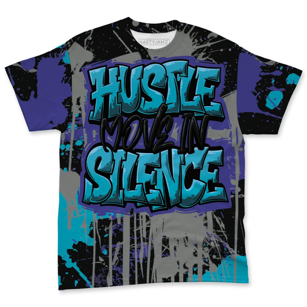 Aqua-8s-NastyJamz-T-Shirt-Match-Hustle-Move-In-Silence-3D-All-Over-Print