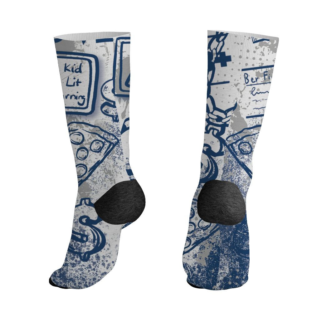 AJ 12 French Blue.NastyJamz Socks Match.BER Toy Box 3D