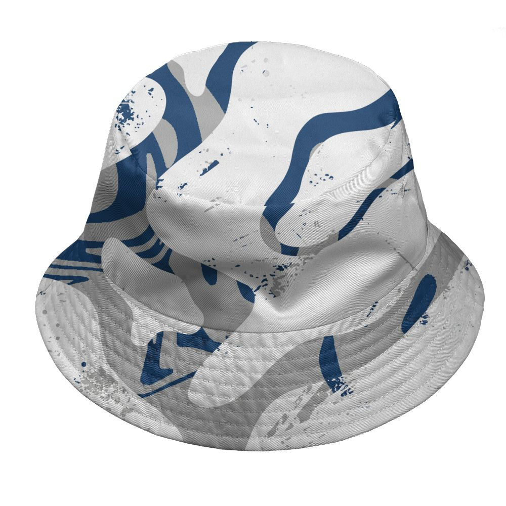 French-Blue-12s-NastyJamz-Bucket-Hat-Match-Pattern-Be-Happy-All-Over-Print