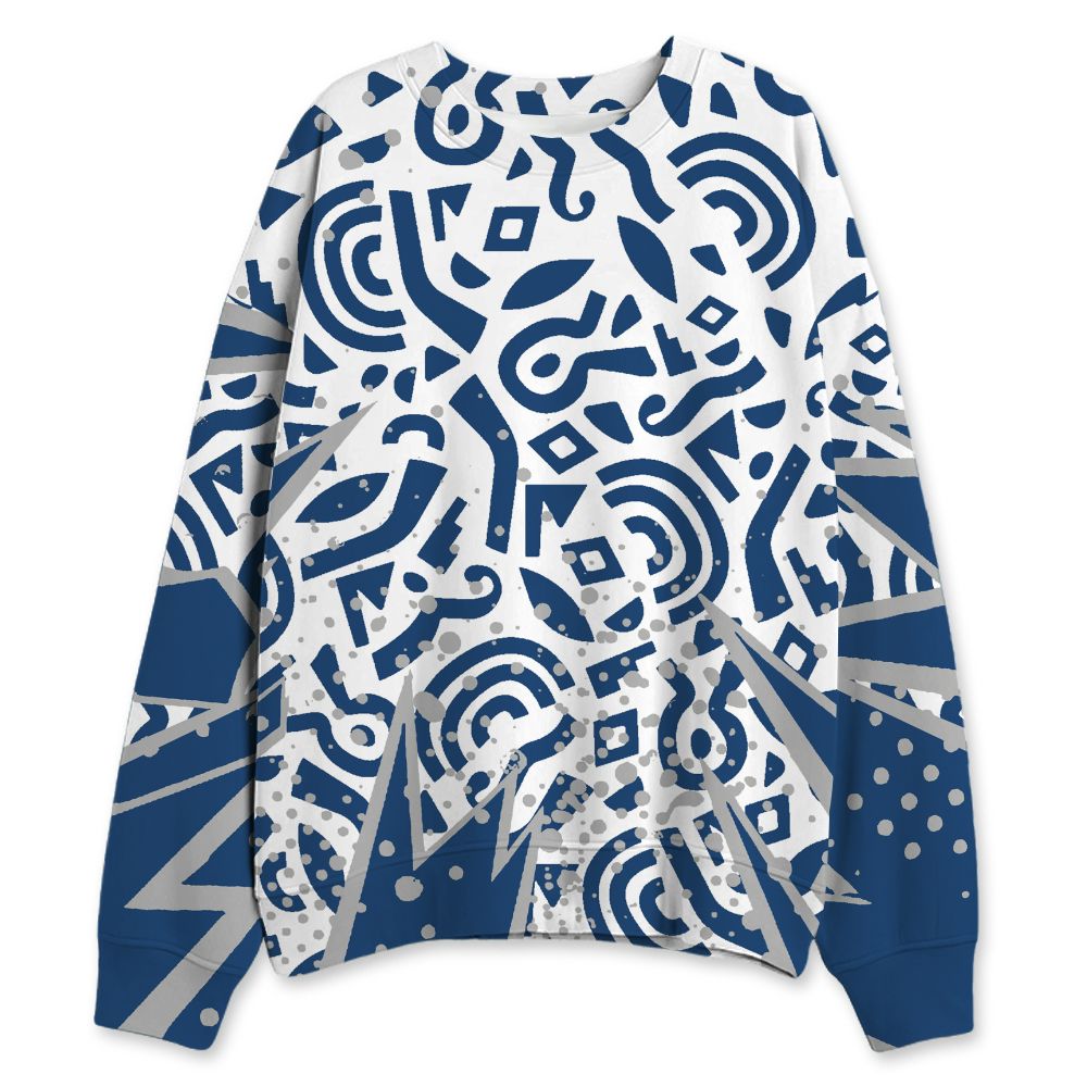 French-Blue-12s-NastyJamz-Sweatshirt-Match-PatPattern-Geometric-All-Over-Print