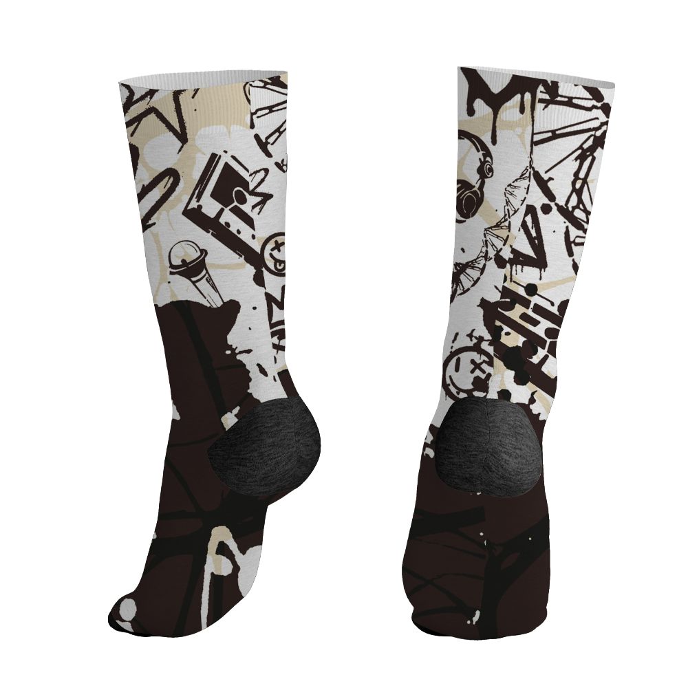 Black-Collective-5s-NastyJamz-Socks-Match-Pattern-DNA-Graffiti-3D-All-Over-Print
