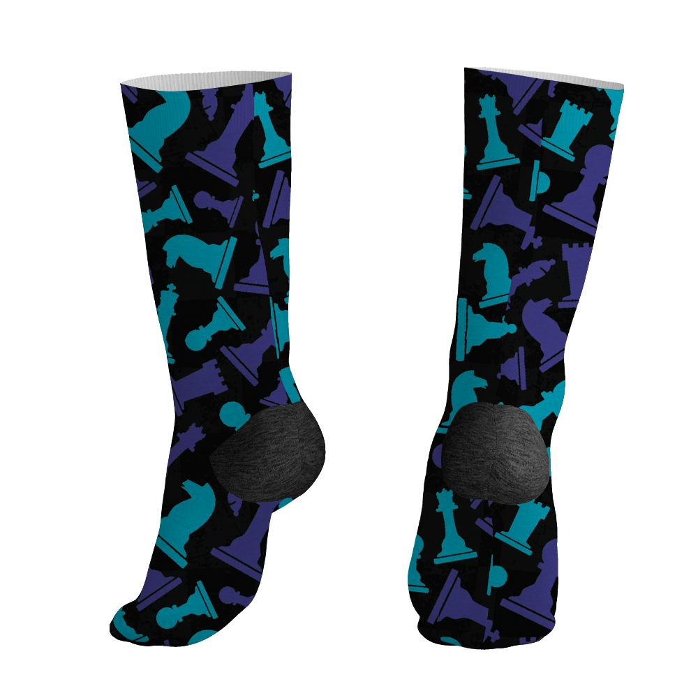 Aqua-8s-NastyJamz-Socks-Match-Pattern-Chess-3D-All-Over-Print