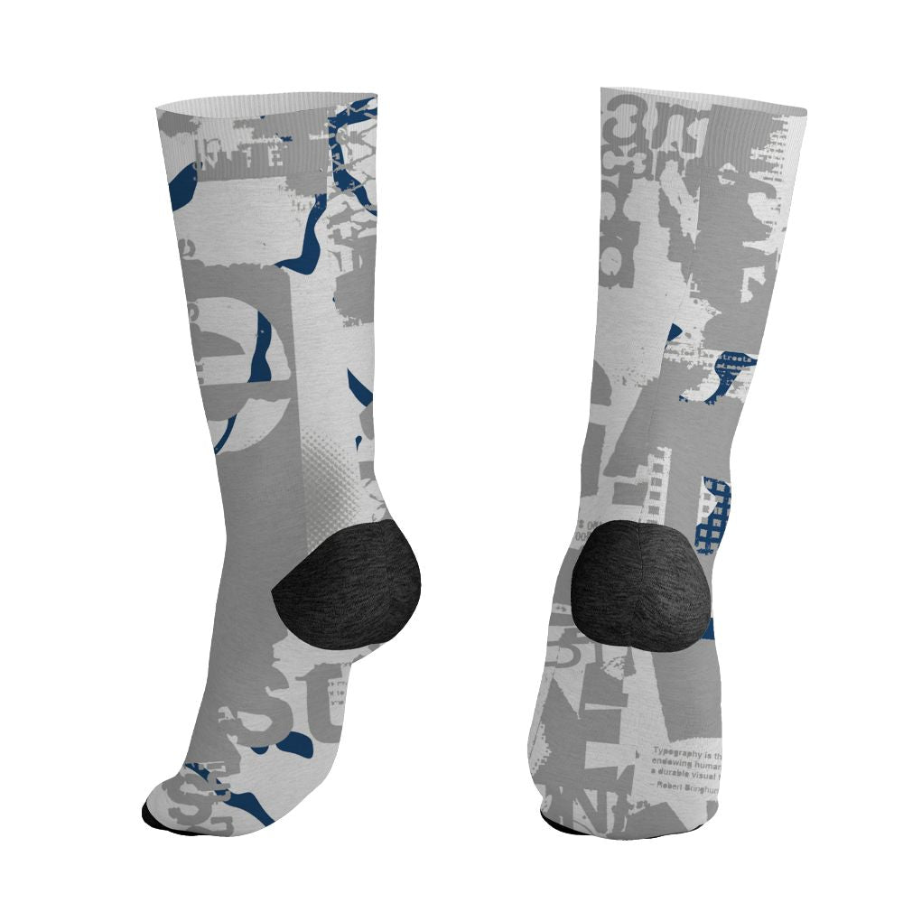 AJ 12 French Blue.NastyJamz Socks Match.Pattern Madness 3D