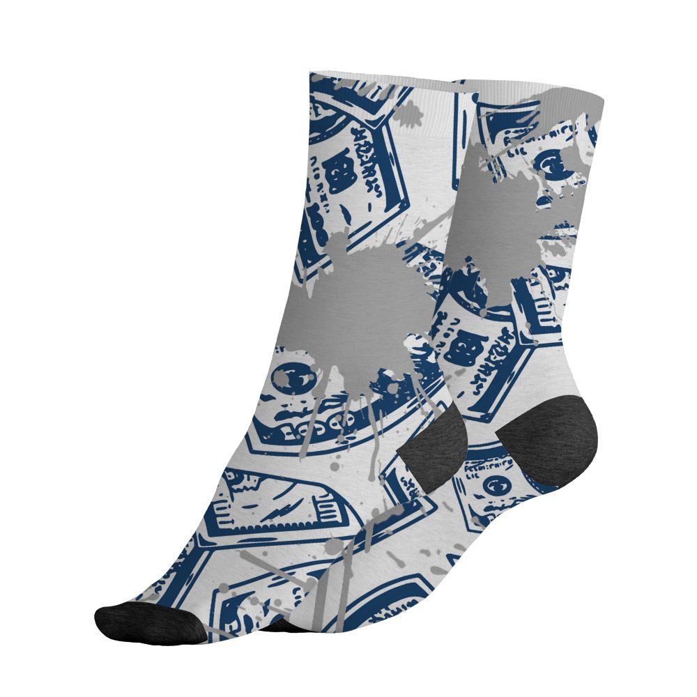 AJ 12 French Blue.NastyJamz Socks Match.Ber Hustle All Day 3D
