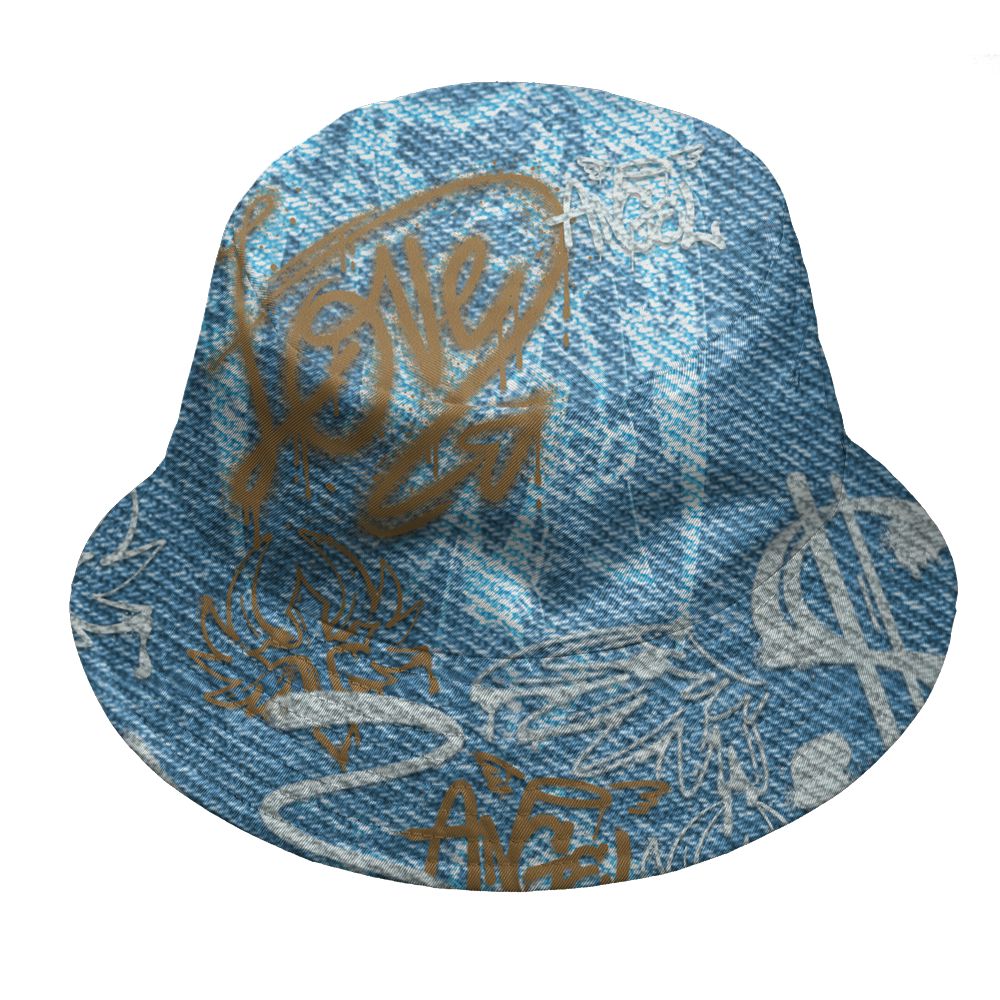 Denim-Worn-Blue-4s-NastyJamz-Bucket-Hat-Match-Pattern-Angel-All-Over-Print