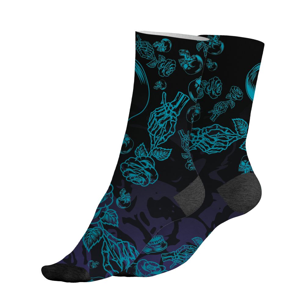 Aqua-8s-NastyJamz-Socks-Match-Skulls-Pattern-3D-All-Over-Print