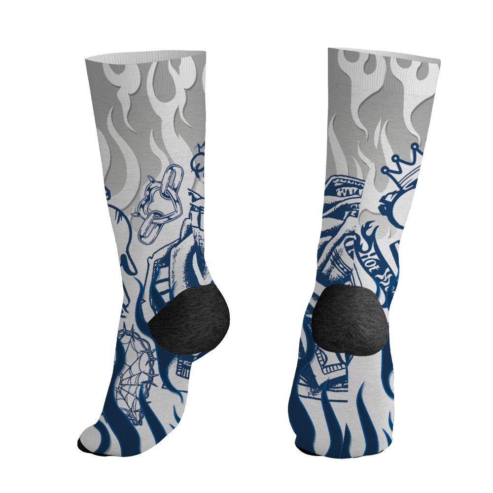 AJ 12 French Blue.NastyJamz Socks Match.Sassy Classy 3D