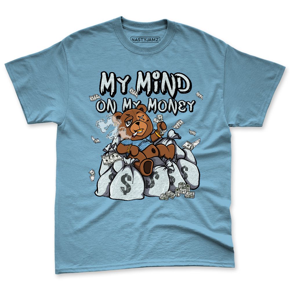 Denim-Worn-Blue-4s-NastyJamz-Premium-T-Shirt-Match-My-Mind-On-My-Money-Ber