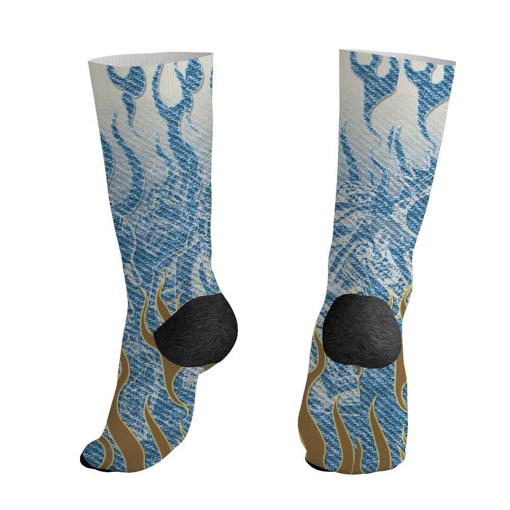 Denim-Worn-Blue-4s-NastyJamz-Socks-Match-Sassy-Classy-3D-All-Over-Print