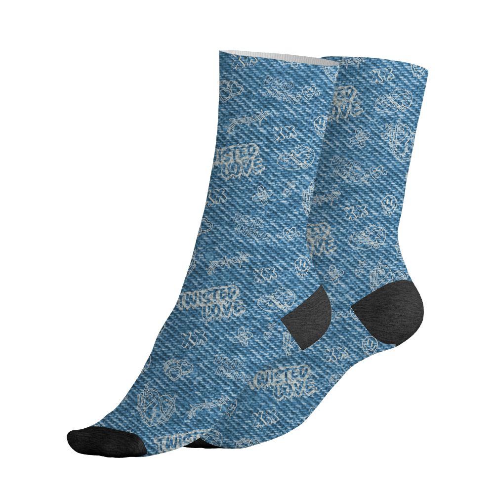 Denim-Worn-Blue-4s-NastyJamz-Socks-Match-Twisted-Love-3D-All-Over-Print