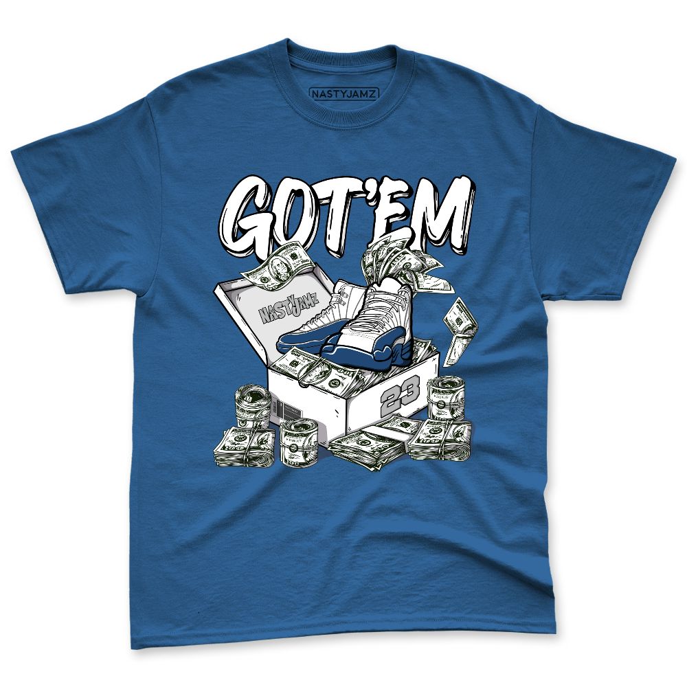 French-Blue-12s-NastyJamz-Premium-T-Shirt-Match-Dollar-Sneaker-Box