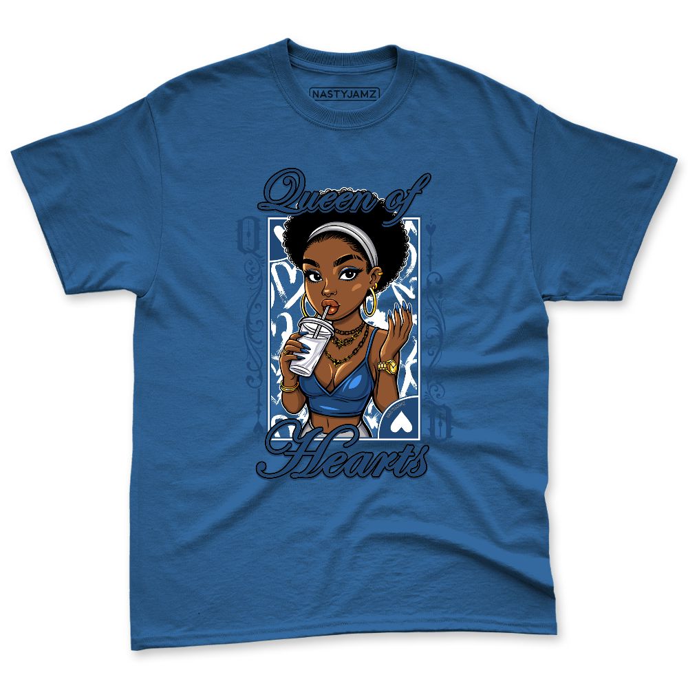 French-Blue-12s-NastyJamz-Premium-T-Shirt-Match-Queen-Of-Hearts