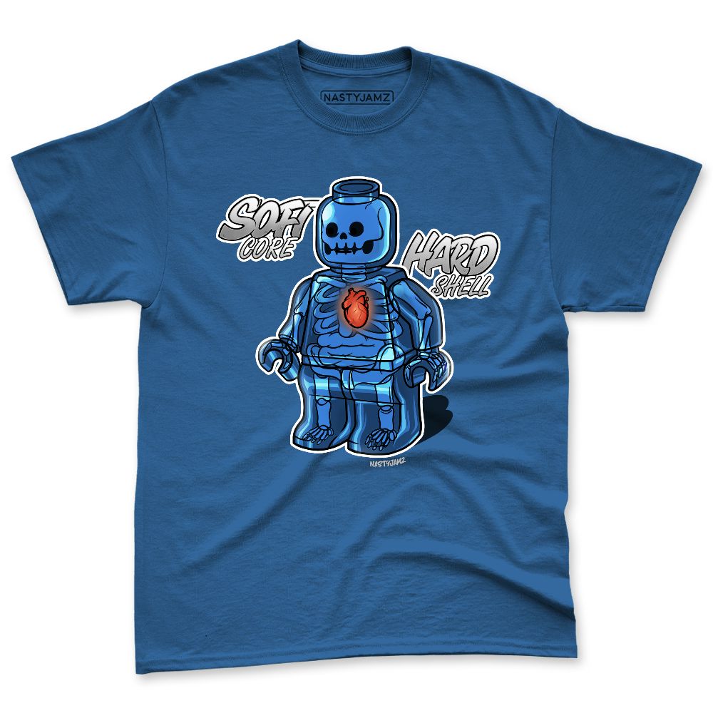 French-Blue-12s-NastyJamz-Premium-T-Shirt-Match-Glowing-Heart-Inside