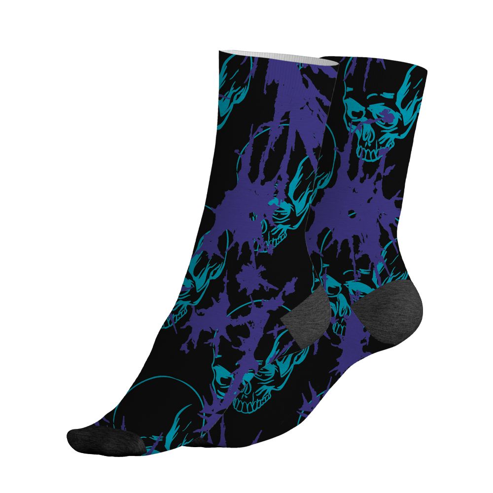 Aqua-8s-NastyJamz-Socks-Match-Dirty-Love-Skull-3D-All-Over-Print