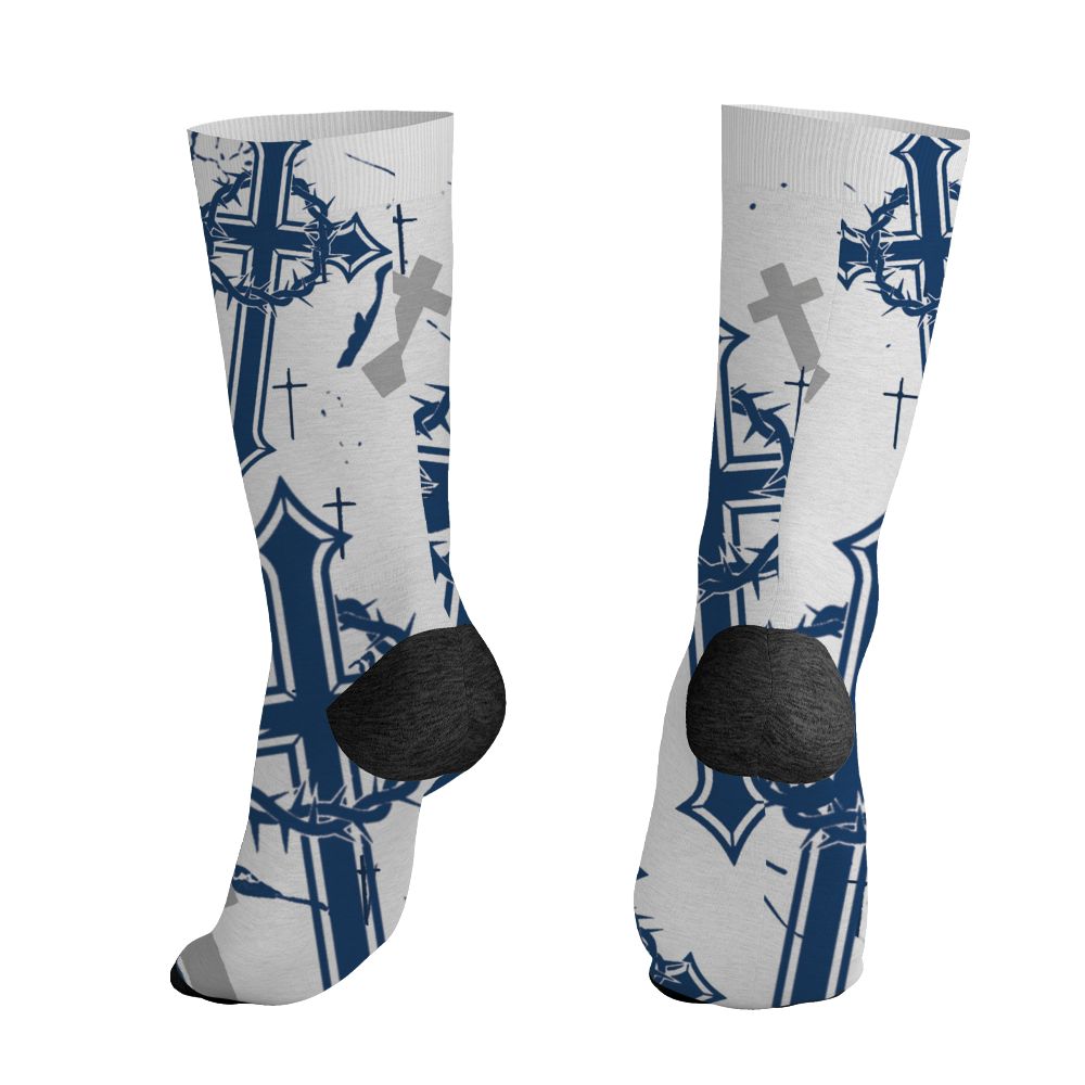 AJ 12 French Blue.NastyJamz Socks Match.Child Of God 3D