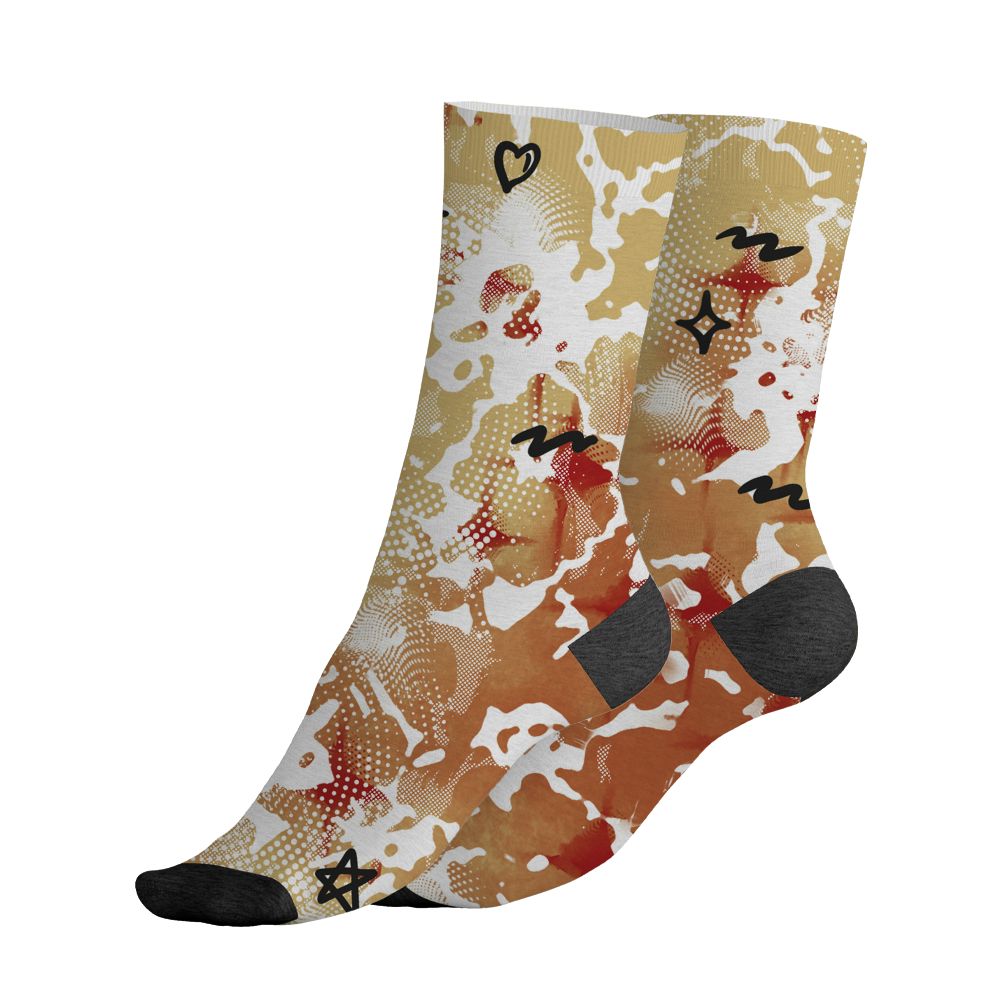 Pizza-4s-NastyJamz-Socks-Match-Sneaker-Girl-Nail-All-Over-Print