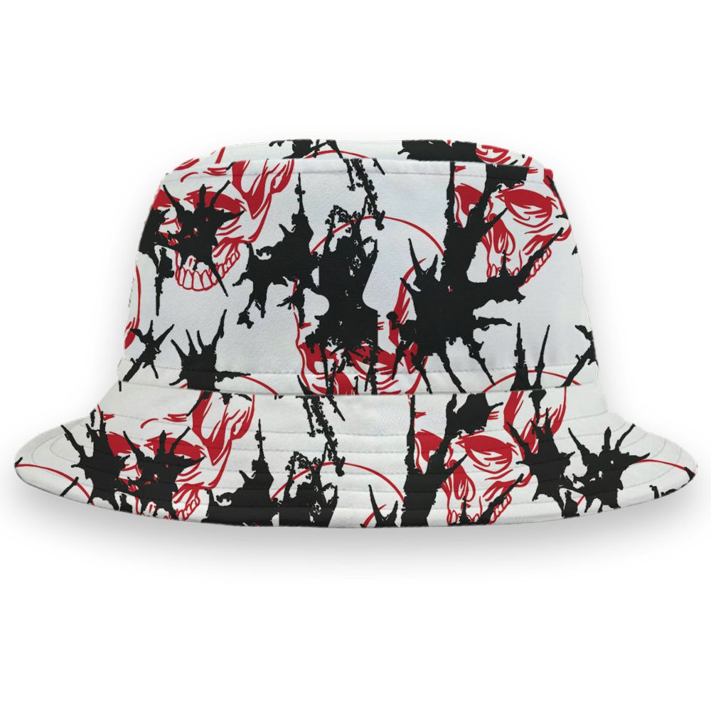 Fire-Red-5s-NastyJamz-Bucket-Hat-Match-Dirty-Love-Skull-All-Over-Print
