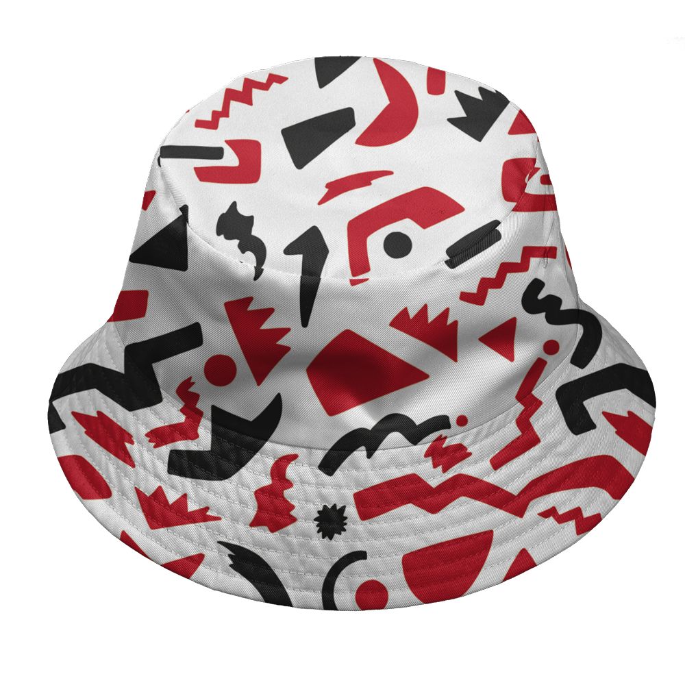 Fire-Red-5s-NastyJamz-Bucket-Hat-Match-Number-23-Cartoon-All-Over-Print