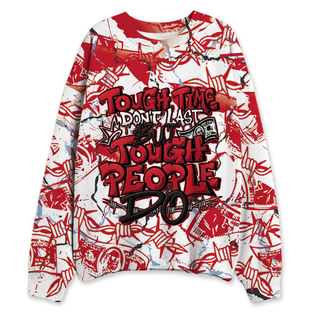 Fire-Red-5s-NastyJamz-Sweatshirt-Match-Tough-People-Never-Fall-All-Over-Print