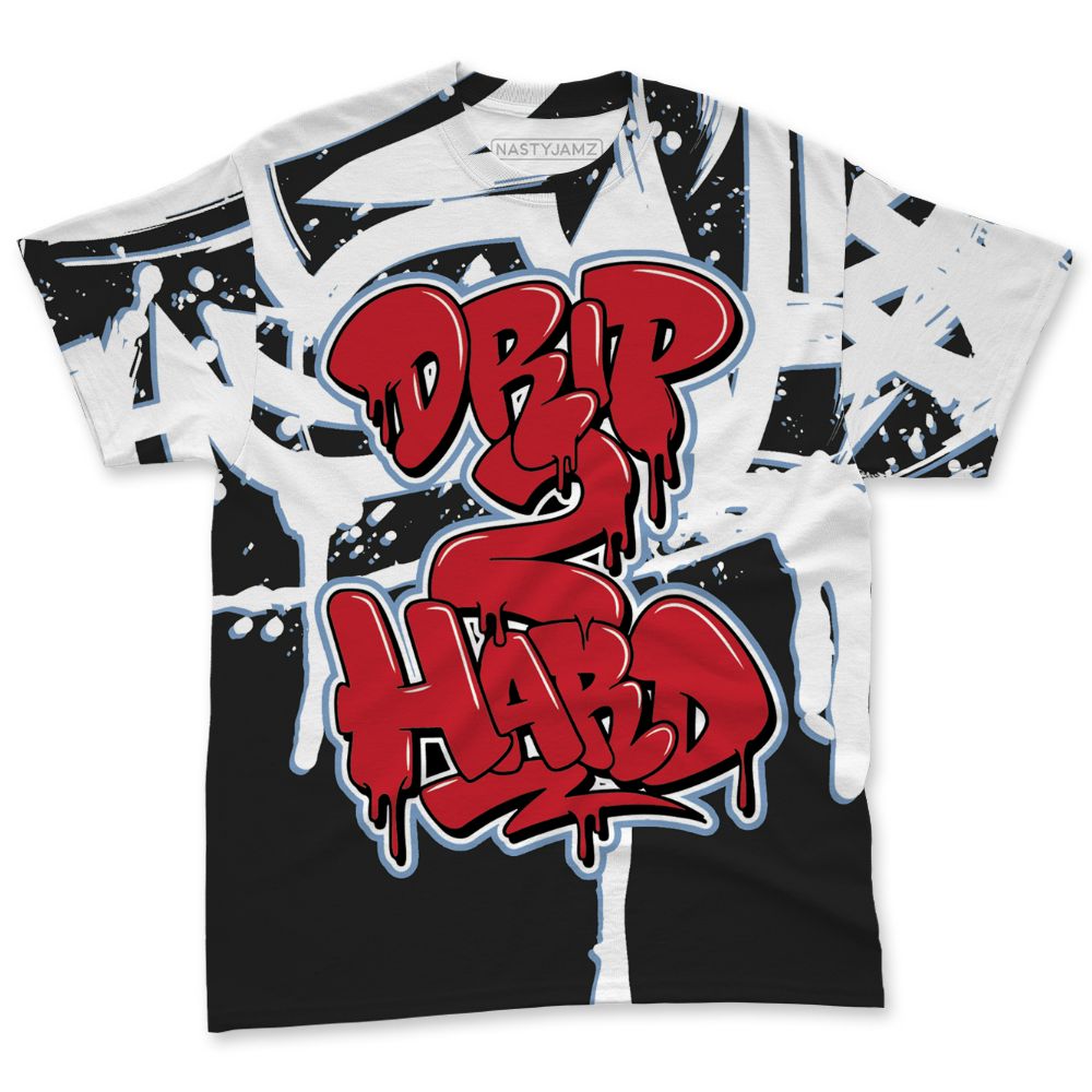 Fire-Red-5s-NastyJamz-T-Shirt-Match-Drip-2-Hard-All-Over-Print