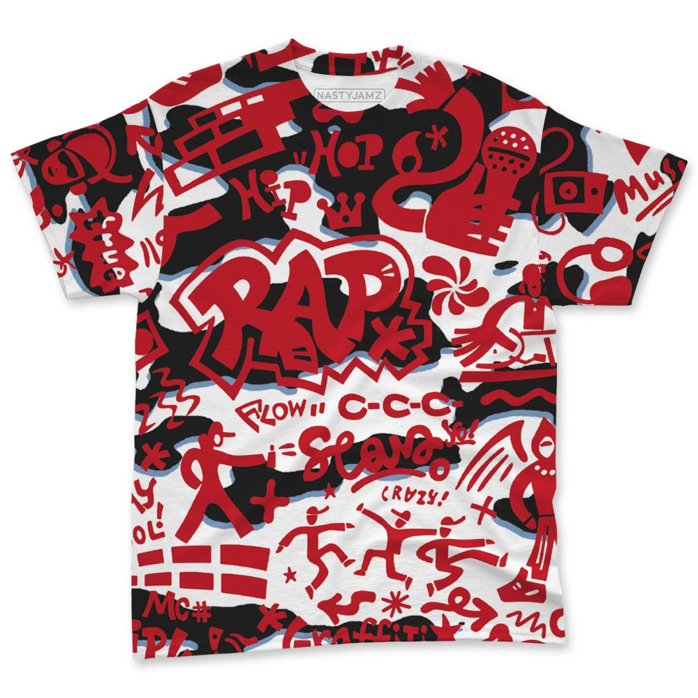 Fire-Red-5s-NastyJamz-T-Shirt-Match-Pattern-Rap-Streetwear-All-Over-Print