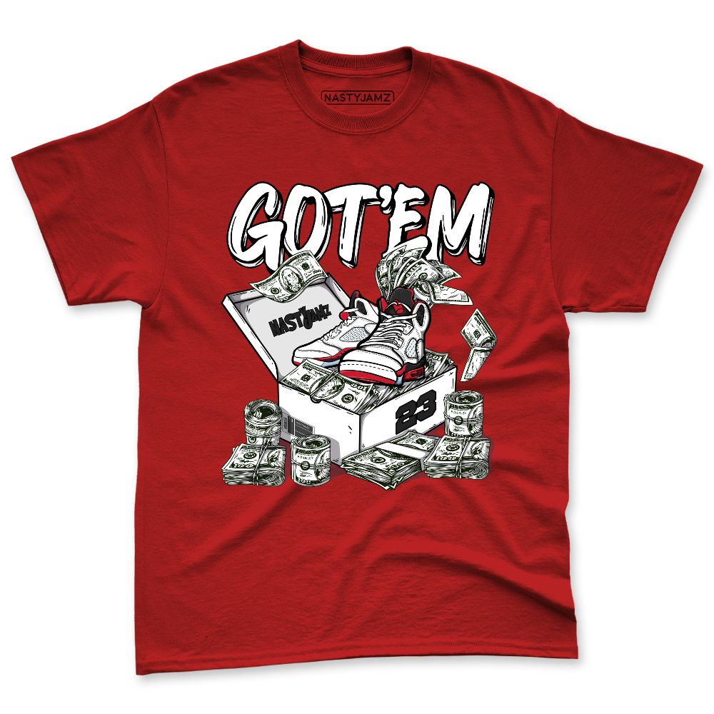 Fire-Red-5s-NastyJamz-Premium-T-Shirt-Match-Dollar-Sneaker-Box