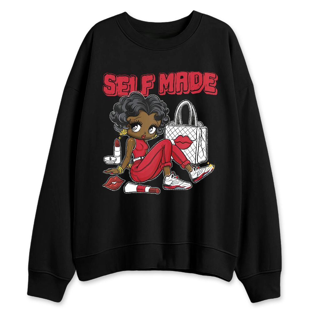Fire-Red-5s-NastyJamz-Sweatshirt-Match-Sneaker-Girl-Selfmade
