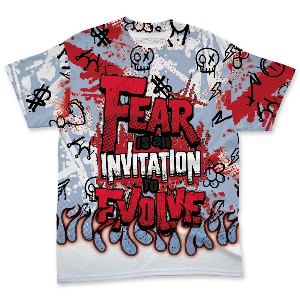 Fire-Red-5s-NastyJamz-T-Shirt-Match-Run-Into-Fear-All-Over-Print