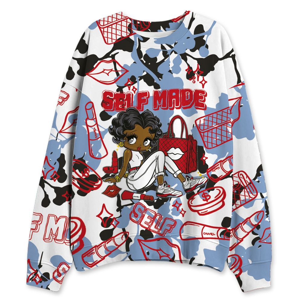 Fire-Red-5s-NastyJamz-Sweatshirt-Match-Sneaker-Girl-Selfmade-All-Over-Print