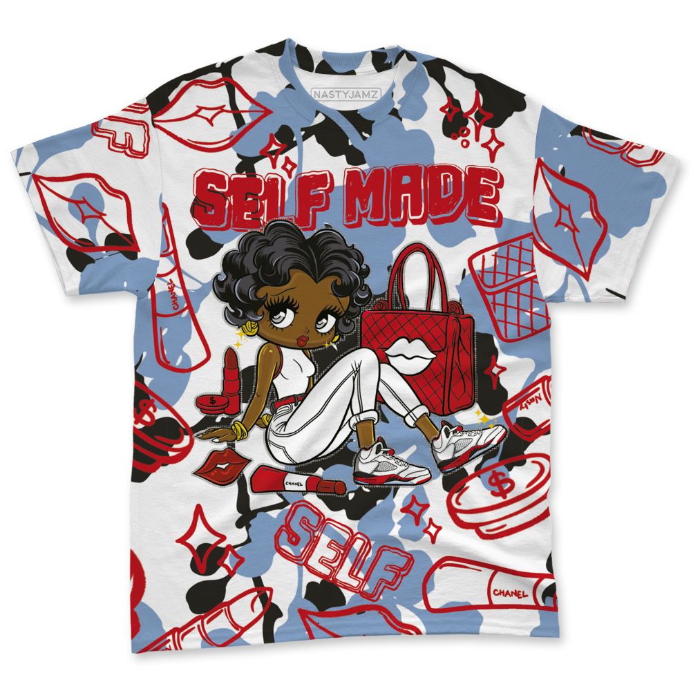 Fire-Red-5s-NastyJamz-T-Shirt-Match-Sneaker-Girl-Selfmade-All-Over-Print