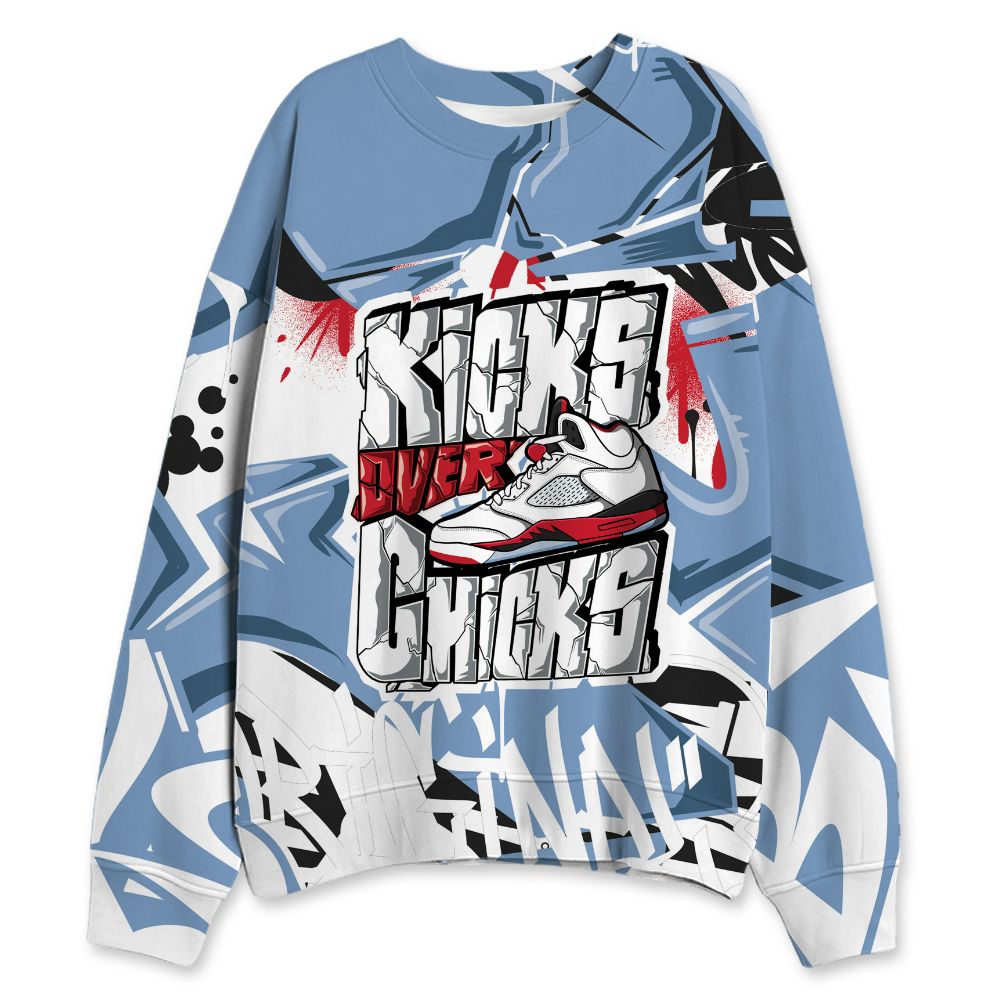 Fire-Red-5s-NastyJamz-Sweatshirt-Match-Kicks-Over-Chicks-All-Over-Print