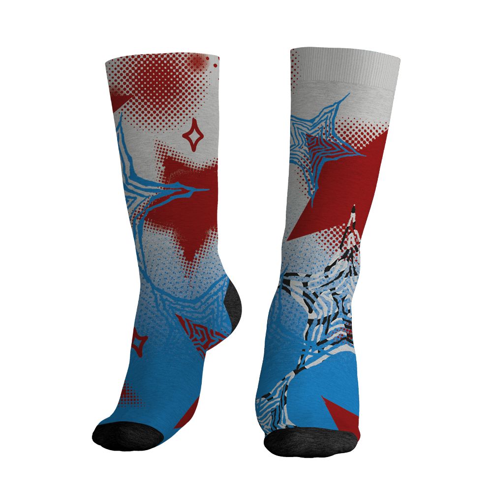 Spizike-Bordeaux-NastyJamz-Socks-Match-Pattern-With-All-The-Stars-All-Over-Print