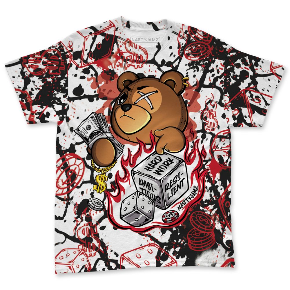 Fire-Red-5s-NastyJamz-T-Shirt-Match-Hustle-Casino-BER-All-Over-Print