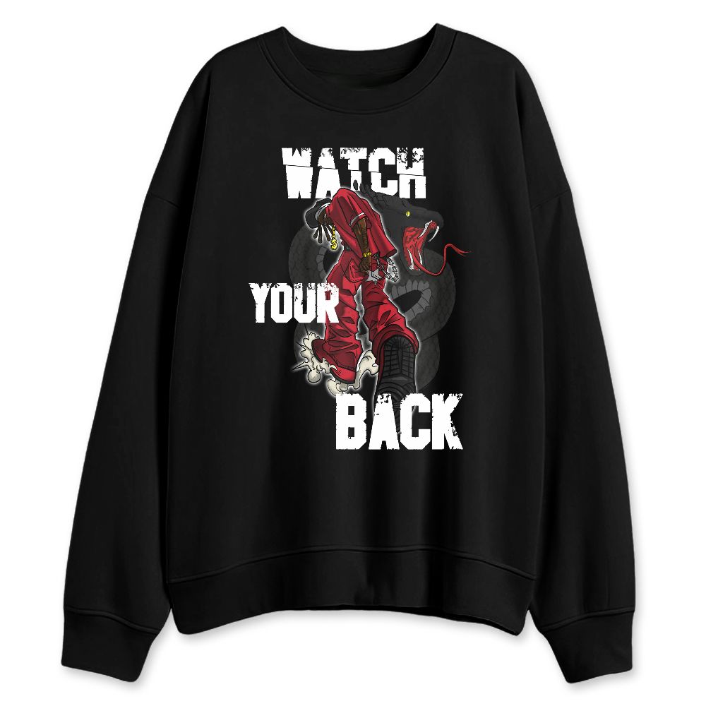 Fire-Red-5s-NastyJamz-Sweatshirt-Match-Watch-Your-Back