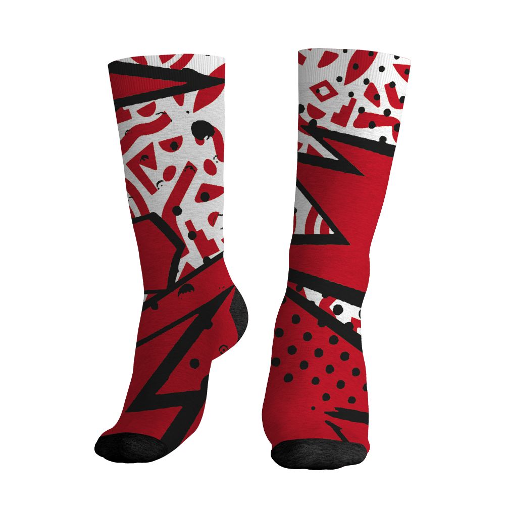 Fire-Red-5s-NastyJamz-Socks-Match-Pattern-Geometric-All-Over-Print