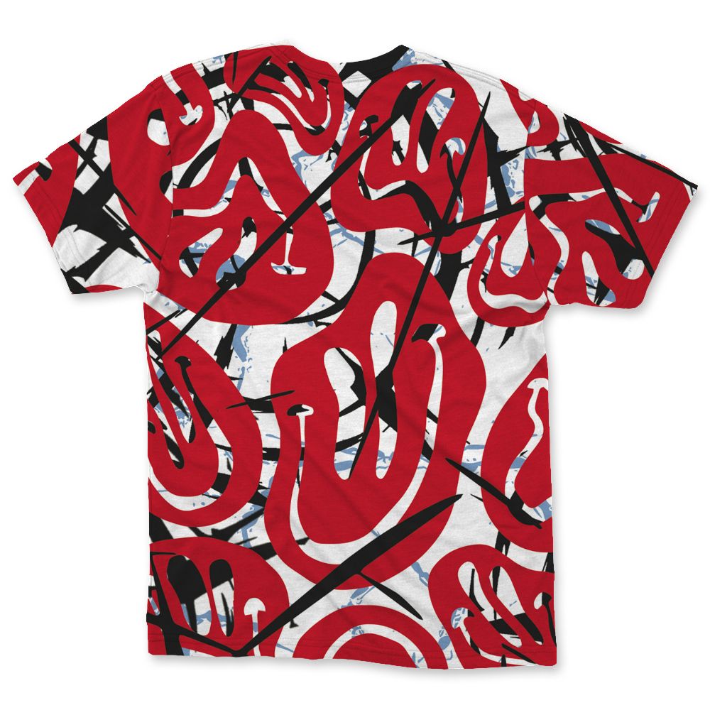 Fire-Red-5s-NastyJamz-T-Shirt-Match-Smile-Through-The-Pain-All-Over-Print