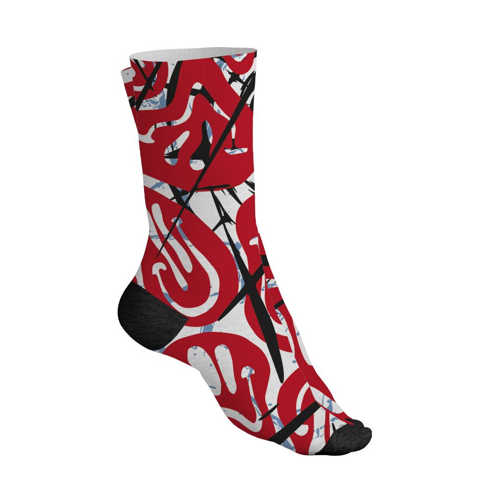 Fire-Red-5s-NastyJamz-Socks-Match-Smile-Through-The-Pain-All-Over-Print