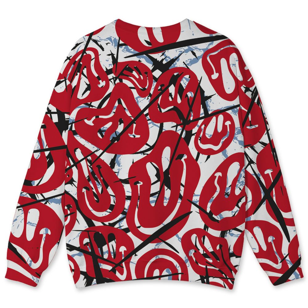 Fire-Red-5s-NastyJamz-Sweatshirt-Match-Smile-Through-The-Pain-All-Over-Print