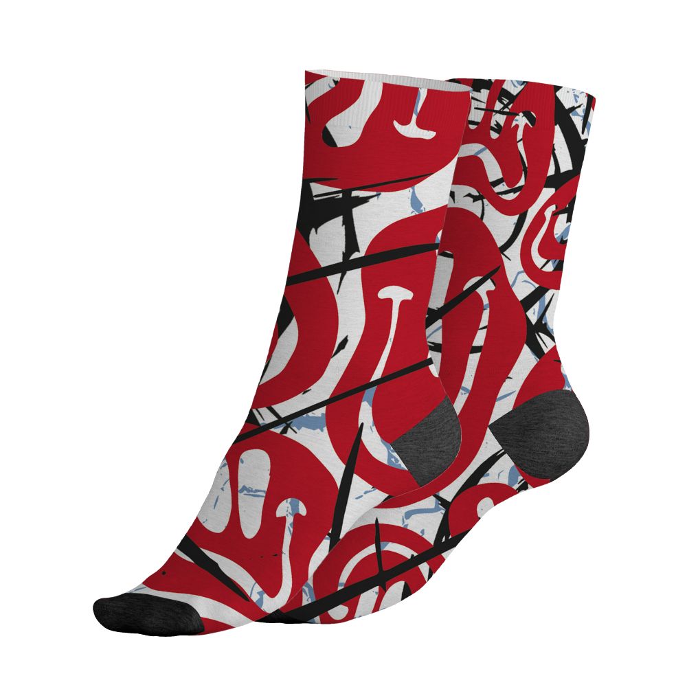 Fire-Red-5s-NastyJamz-Socks-Match-Smile-Through-The-Pain-All-Over-Print