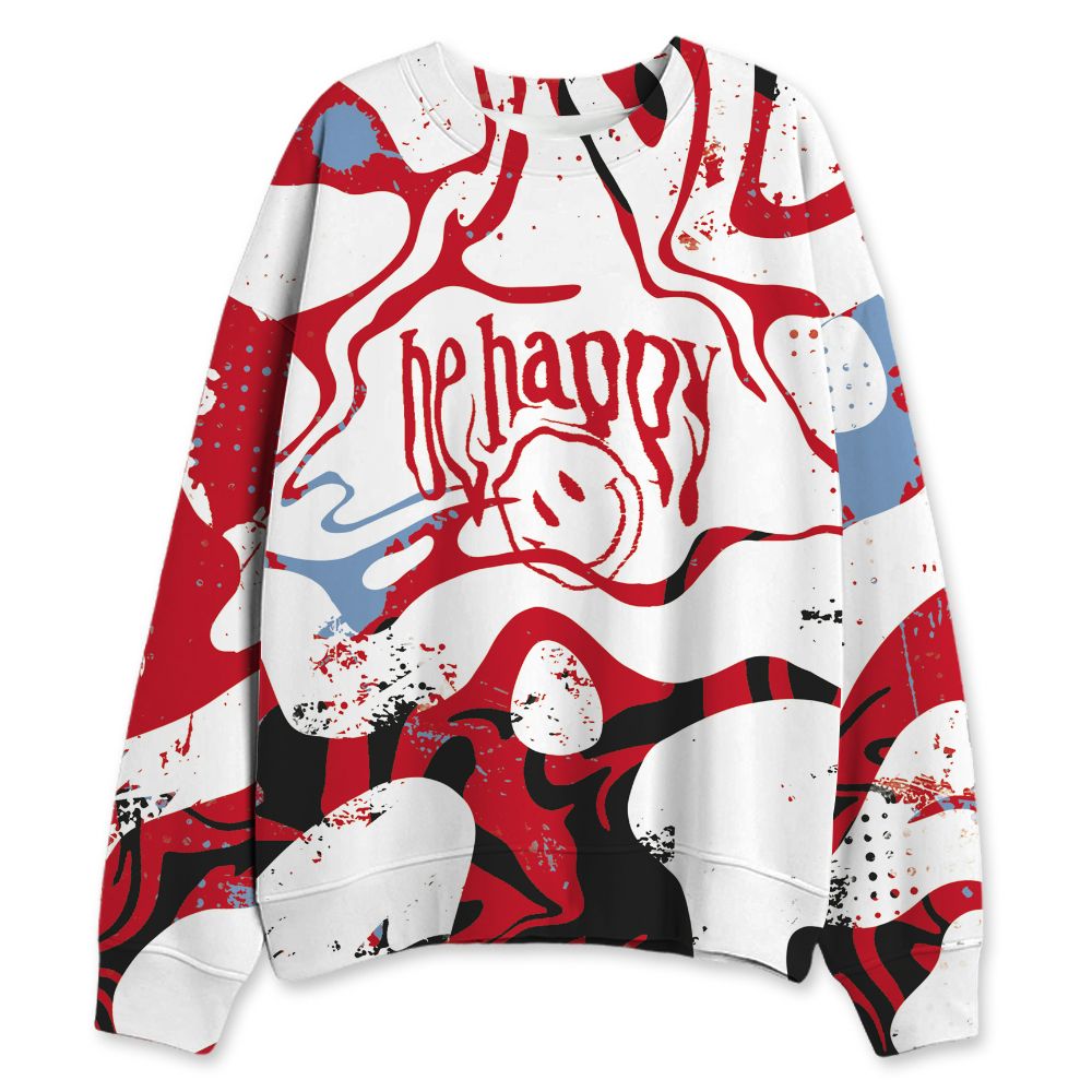 Fire-Red-5s-NastyJamz-Sweatshirt-Match-Pattern-Be-Happy-All-Over-Print