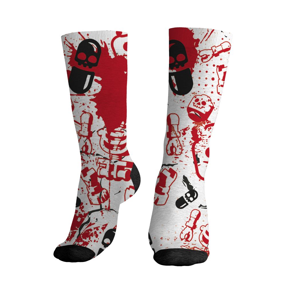 Fire-Red-5s-NastyJamz-Socks-Match-Glowing-Heart-Inside-All-Over-Print