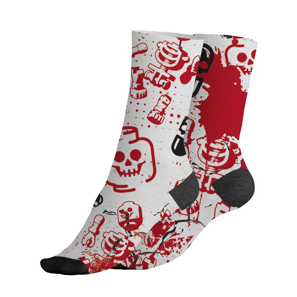 Fire-Red-5s-NastyJamz-Socks-Match-Glowing-Heart-Inside-All-Over-Print