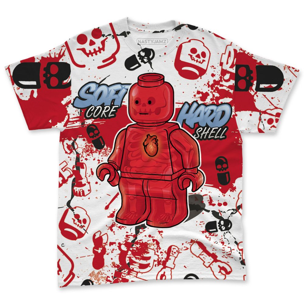 Fire-Red-5s-NastyJamz-T-Shirt-Match-Glowing-Heart-Inside-All-Over-Print