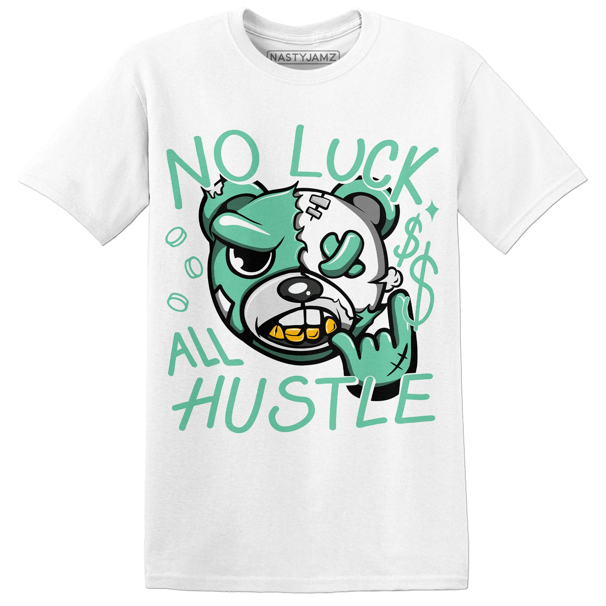 High OG Green Glow 1s T Shirt Match All Hustle - NastyJamz