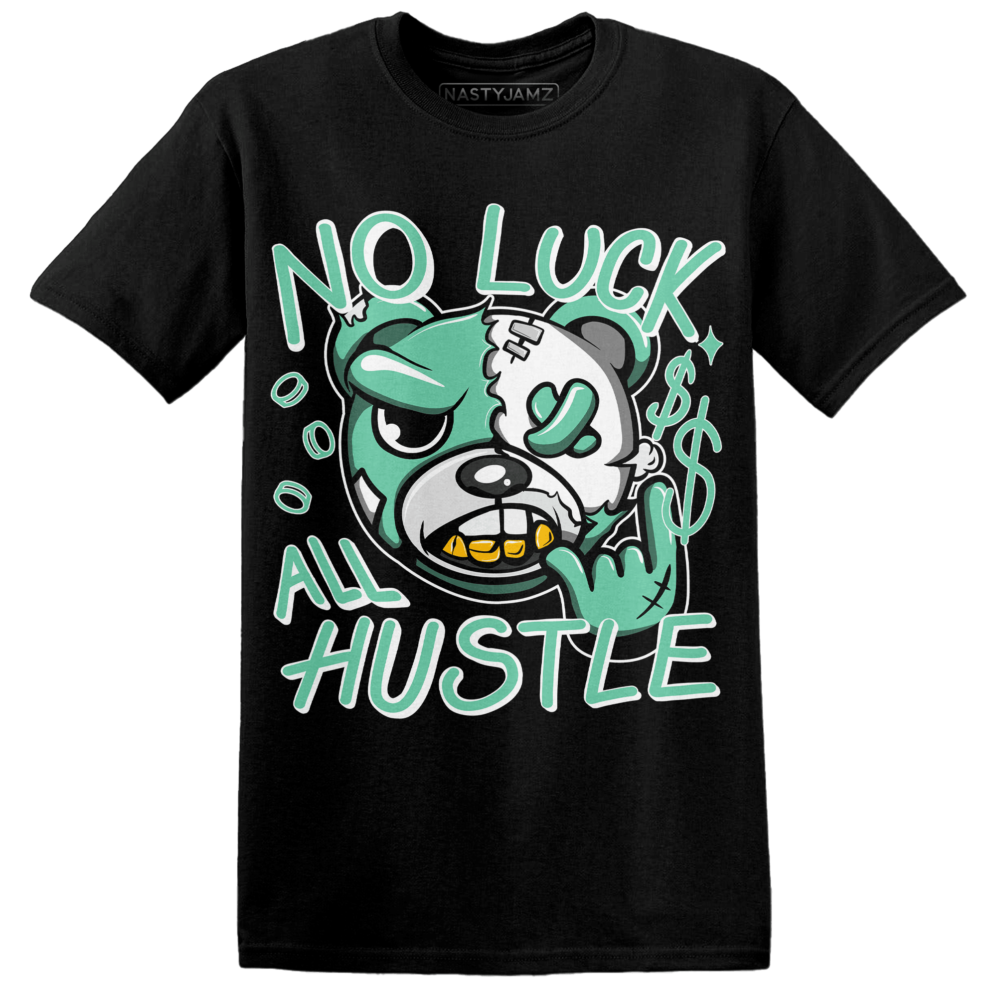 High OG Green Glow 1s T Shirt Match All Hustle - NastyJamz